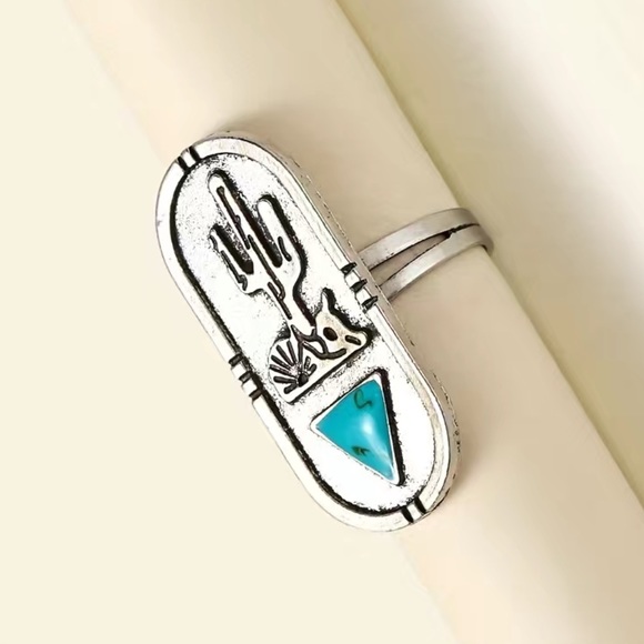 Southwest Cactus Ring - Picture 4 of 7